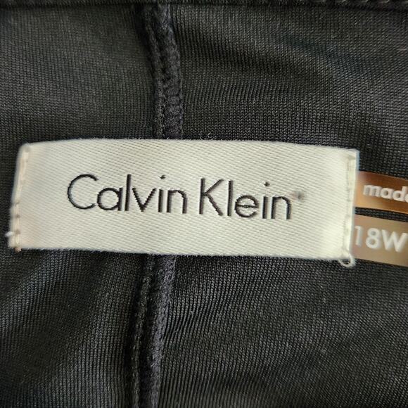 SALE Calvin Klein Jersey Shift Dress with Metal Logo Bar Cutout Neckline 18 - Picture 2 of 8